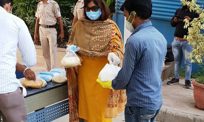 Distributed Dry Ration Kits, Masks to Migrant labourers during COVID-19 Lockdown.