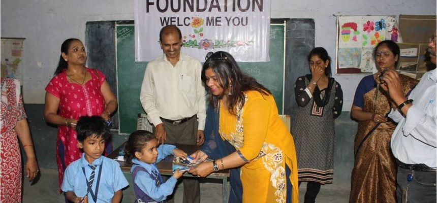 Distribution of Books & Stationaries at MCD School, Delhi in April 2015