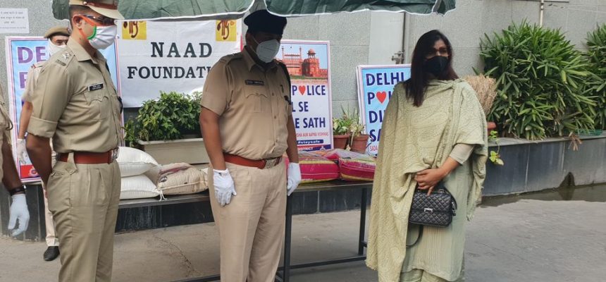 Distribution of Dry Ration to the Community kitchen being run by Barakhamba Road Police station during COVID-19 Lockdown